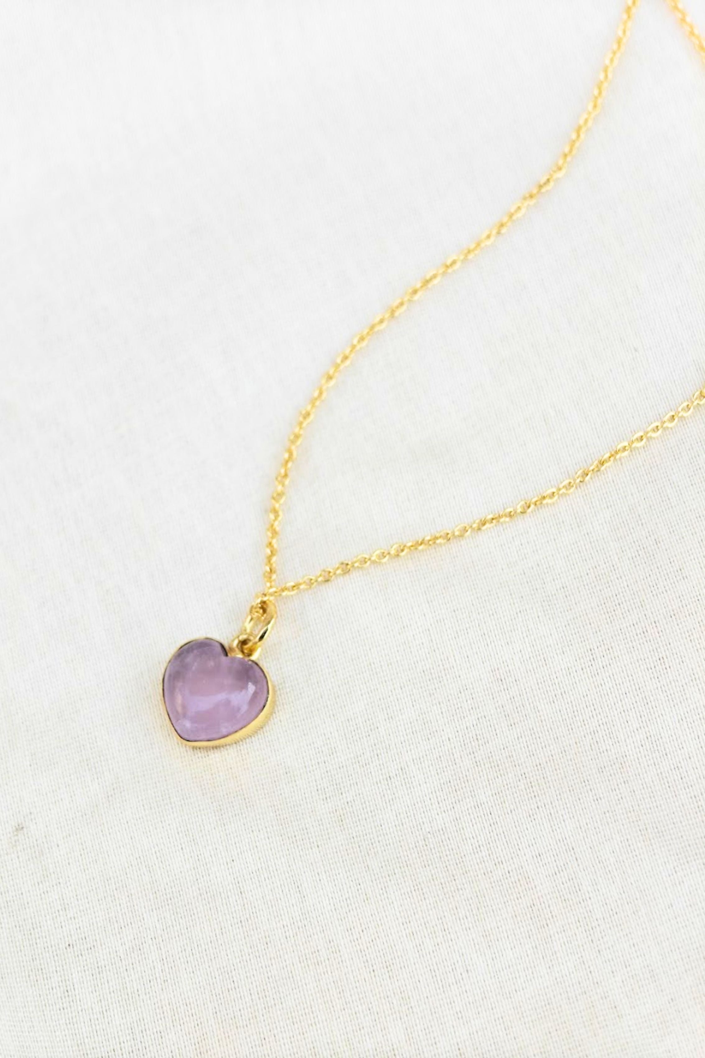 Heart Necklace- Pink