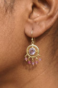 Halo  earrings - Pink