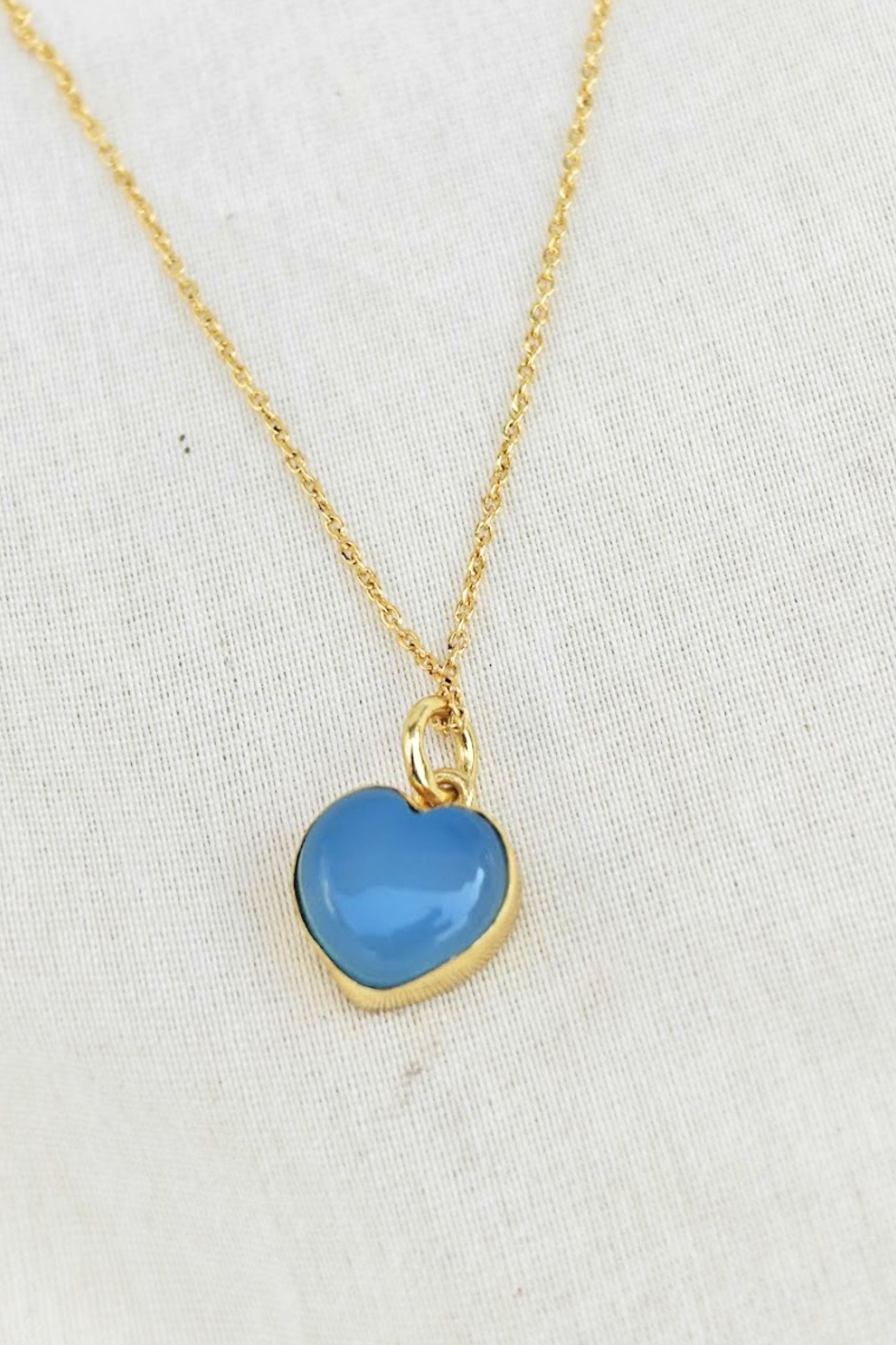 Heart Necklace- Blue