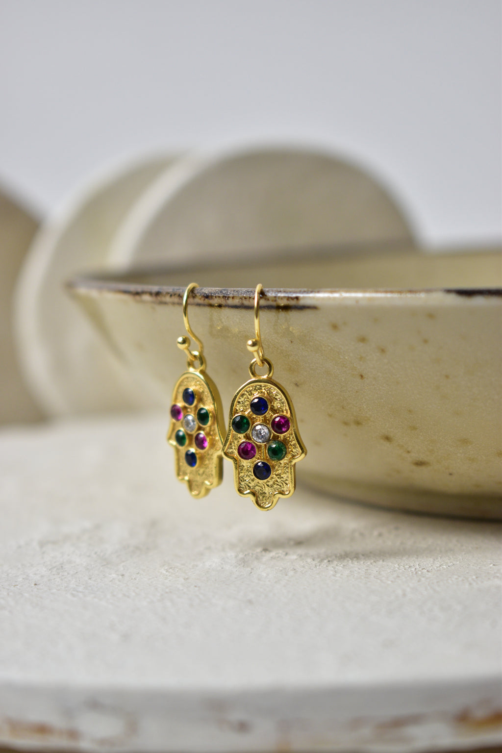 Hamsa Charm Earrings