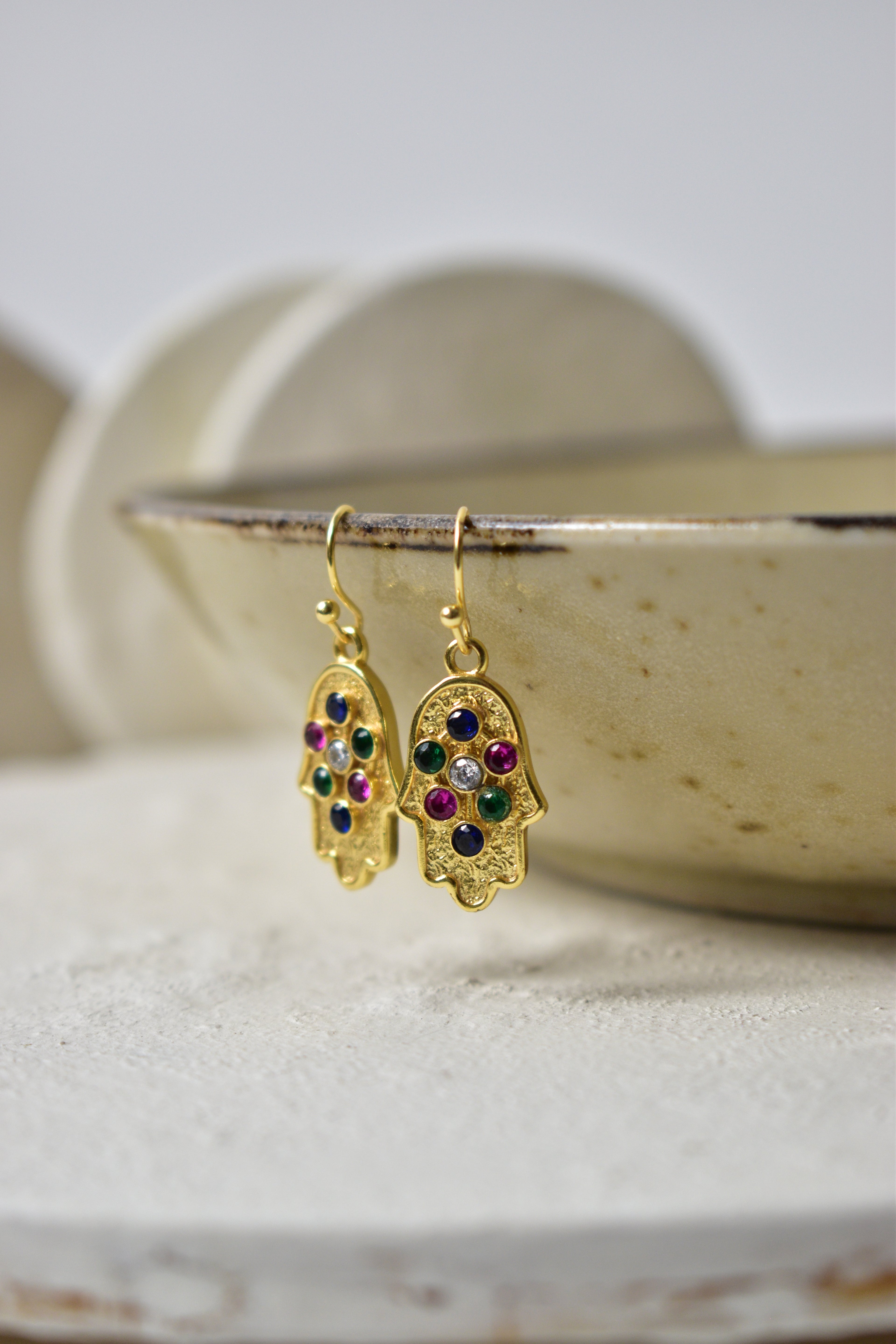 Hamsa Charm Earrings